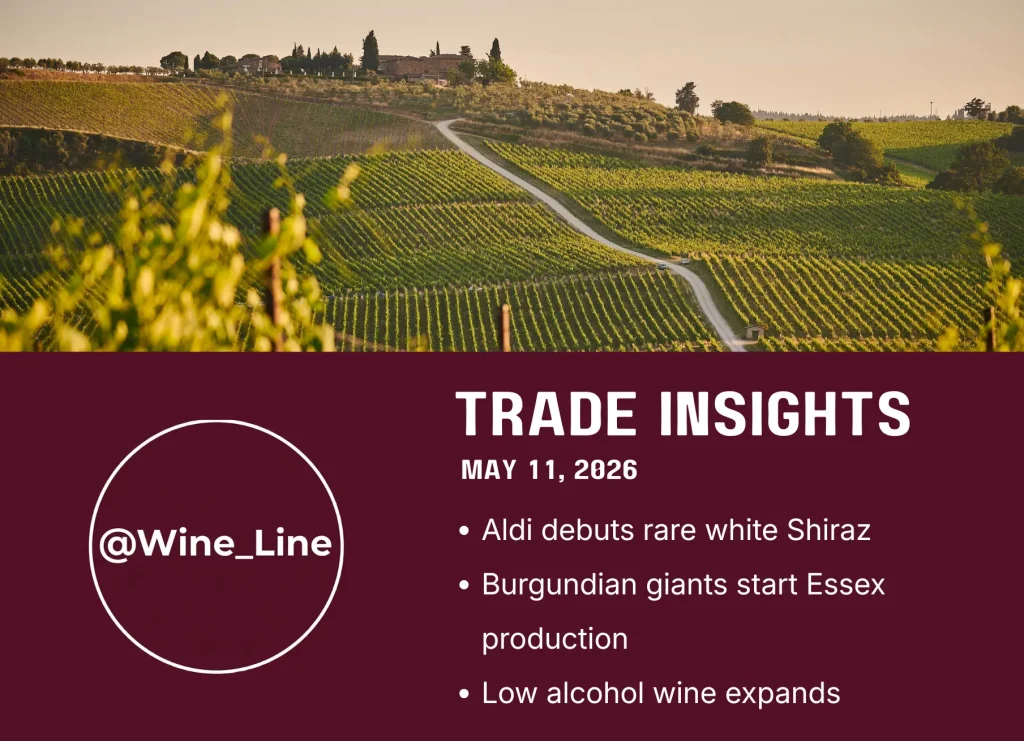 Trade Insights 11 May, 2026 by Maciek Klimowicz | The Wine Line illustrated by a vineyard landscape